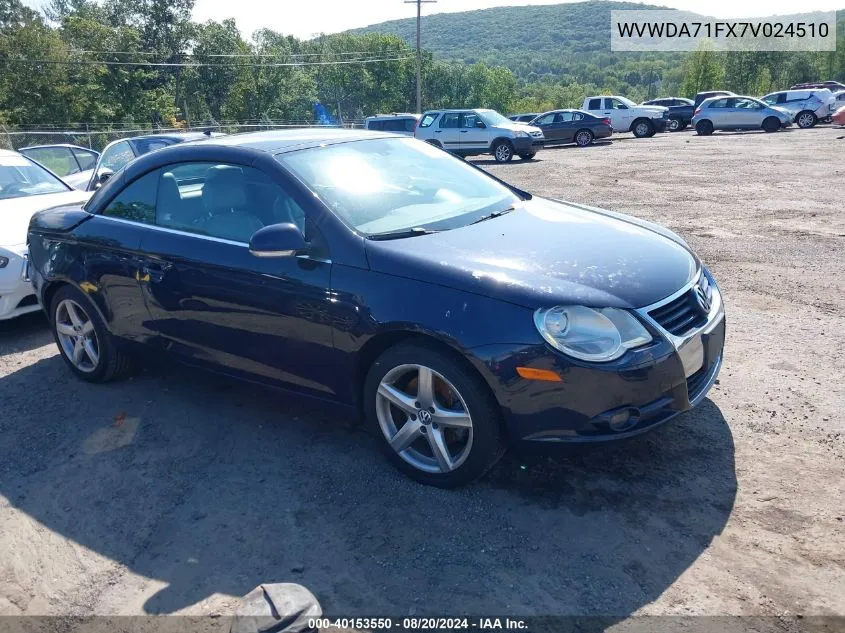 2007 Volkswagen Eos 2.0T VIN: WVWDA71FX7V024510 Lot: 40153550