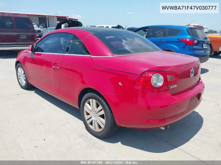 WVWBA71F47V030777 2007 Volkswagen Eos 2.0T