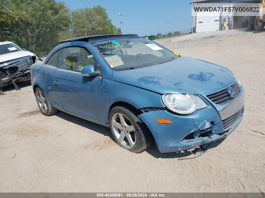 WVWDA71F57V006822 2007 Volkswagen Eos 2.0T