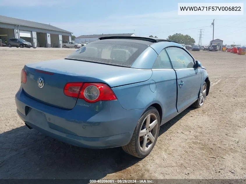 WVWDA71F57V006822 2007 Volkswagen Eos 2.0T