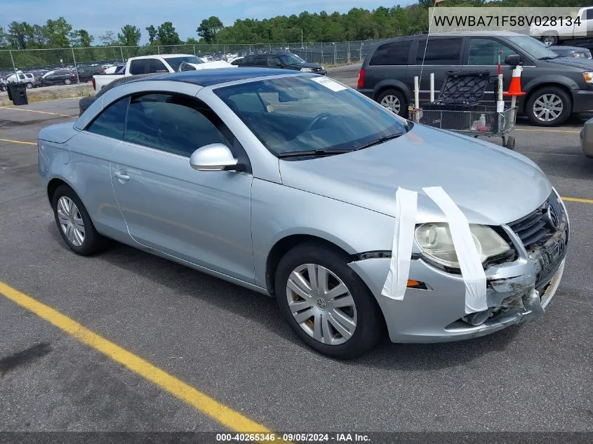 2008 Volkswagen Eos Komfort VIN: WVWBA71F58V028134 Lot: 40265346