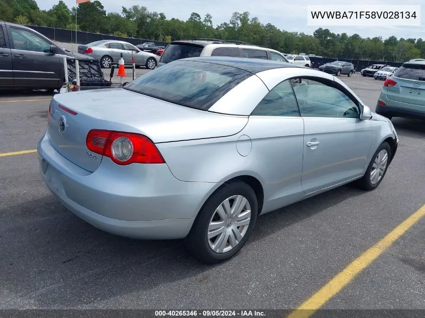 2008 Volkswagen Eos Komfort VIN: WVWBA71F58V028134 Lot: 40265346