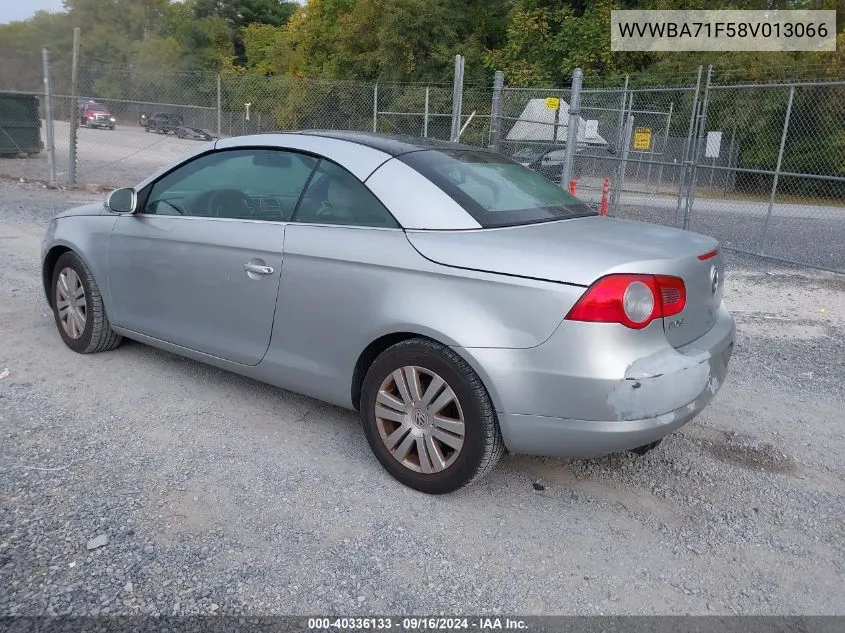 2008 Volkswagen Eos Turbo VIN: WVWBA71F58V013066 Lot: 40336133