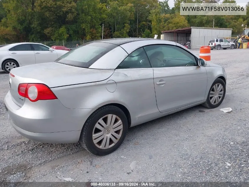 2008 Volkswagen Eos Turbo VIN: WVWBA71F58V013066 Lot: 40336133