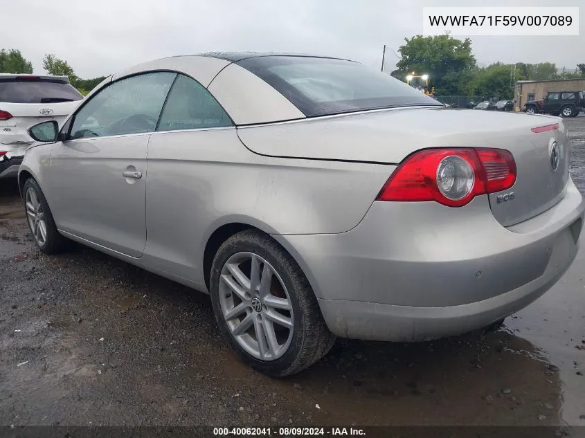 2009 Volkswagen Eos Lux VIN: WVWFA71F59V007089 Lot: 40062041