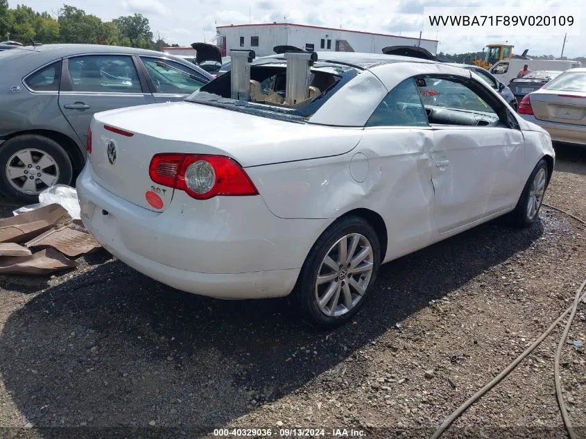 WVWBA71F89V020109 2009 Volkswagen Eos Komfort