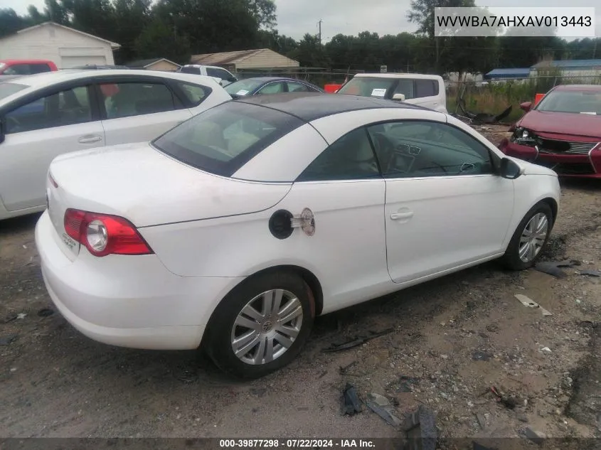 WVWBA7AHXAV013443 2010 Volkswagen Eos Komfort