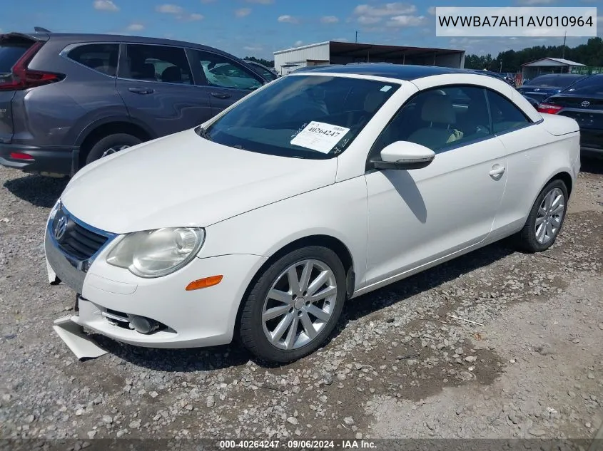 WVWBA7AH1AV010964 2010 Volkswagen Eos Komfort