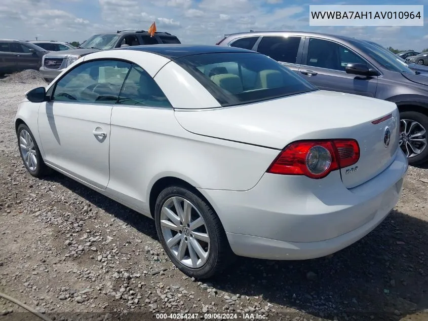 WVWBA7AH1AV010964 2010 Volkswagen Eos Komfort