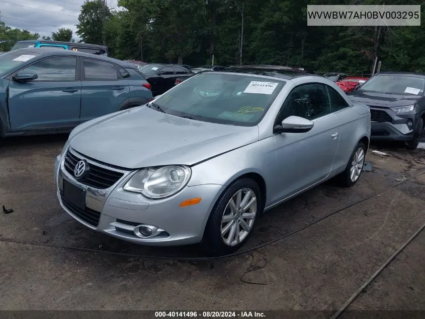 2011 Volkswagen Eos Komfort VIN: WVWBW7AH0BV003295 Lot: 40141496