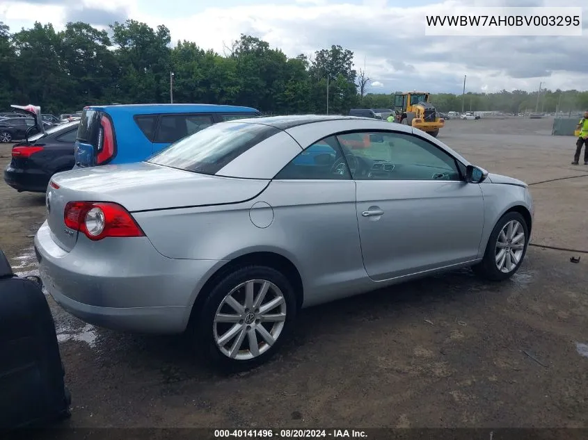 2011 Volkswagen Eos Komfort VIN: WVWBW7AH0BV003295 Lot: 40141496