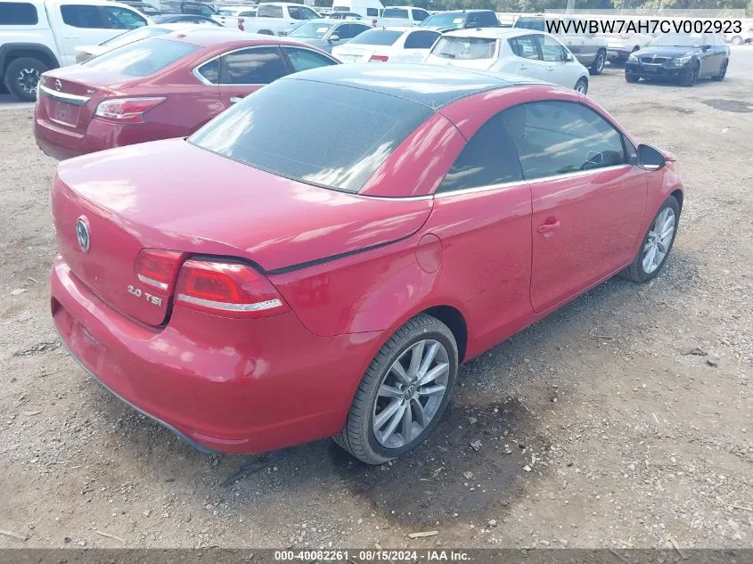 WVWBW7AH7CV002923 2012 Volkswagen Eos Komfort