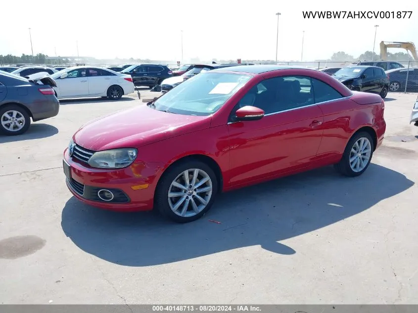 2012 Volkswagen Eos Komfort VIN: WVWBW7AHXCV001877 Lot: 40148713