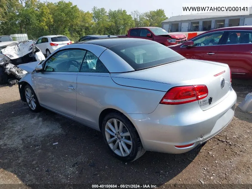 2012 Volkswagen Eos Komfort VIN: WVWBW7AH0CV000141 Lot: 40150684