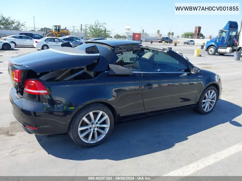 2012 Volkswagen Eos Komfort VIN: WVWBW7AH0CV001855 Lot: 40287263