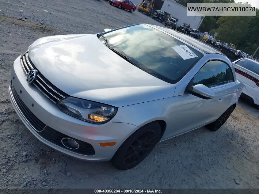 2012 Volkswagen Eos Komfort VIN: WVWBW7AH3CV010078 Lot: 40356284