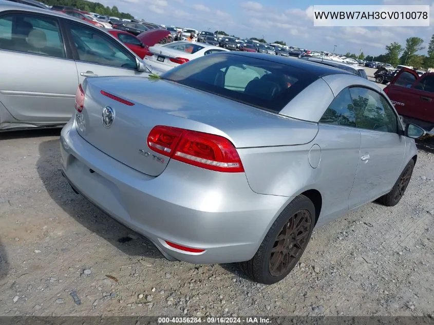 WVWBW7AH3CV010078 2012 Volkswagen Eos Komfort