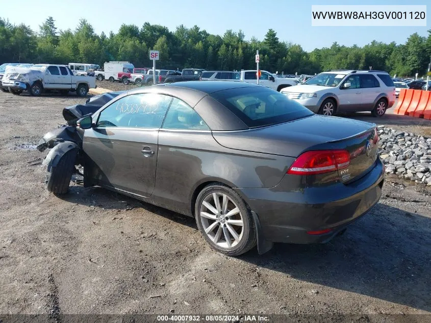 WVWBW8AH3GV001120 2016 Volkswagen Eos Komfort