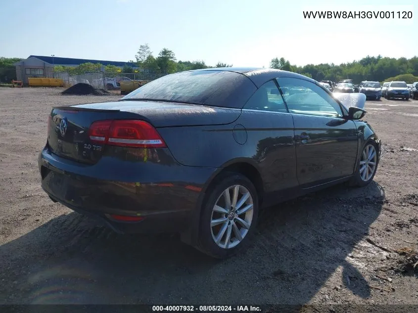 2016 Volkswagen Eos Komfort VIN: WVWBW8AH3GV001120 Lot: 40007932