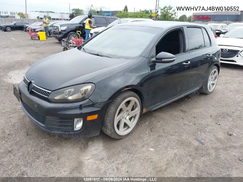 WVWHV7AJ4BW010552 2011 Volkswagen Golf Gti