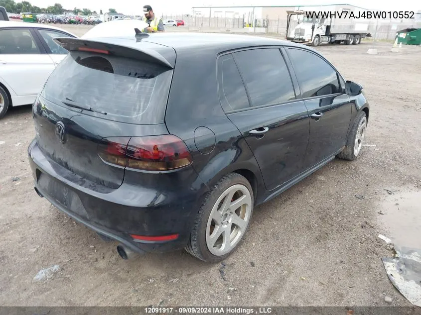 WVWHV7AJ4BW010552 2011 Volkswagen Golf Gti