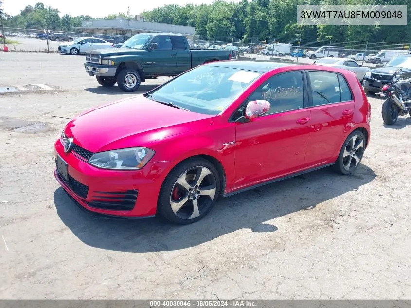 2015 Volkswagen Golf Gti 2.0T Se 4-Door VIN: 3VW4T7AU8FM009048 Lot: 40030045