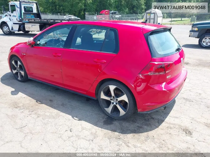 3VW4T7AU8FM009048 2015 Volkswagen Golf Gti 2.0T Se 4-Door