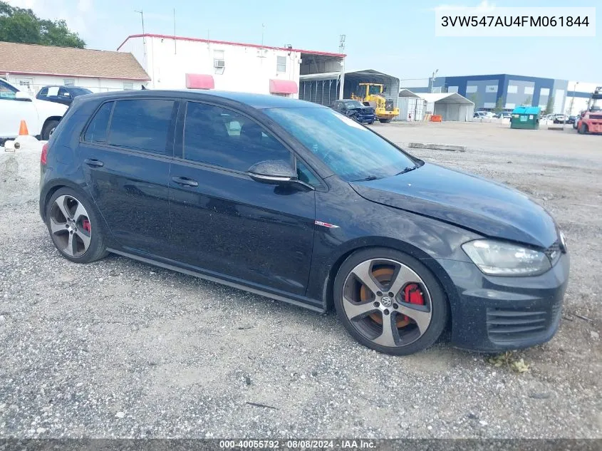 3VW547AU4FM061844 2015 Volkswagen Golf Gti 2.0T S W/Performance Package 4-Door