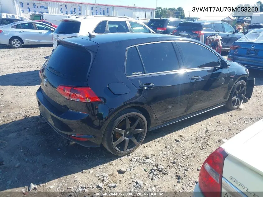 3VW4T7AU7GM058260 2016 Volkswagen Golf Gti S 4-Door