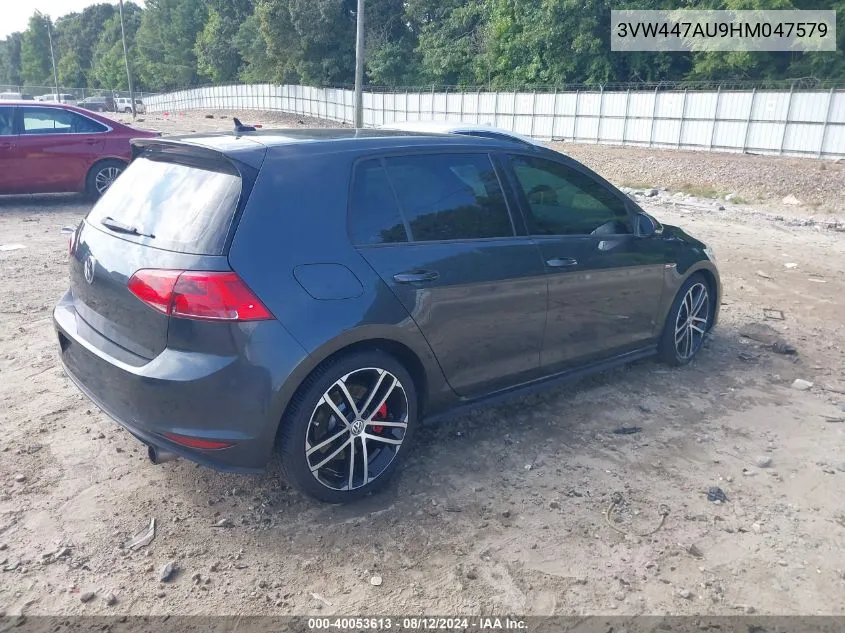 3VW447AU9HM047579 2017 Volkswagen Golf Gti Autobahn 4-Door/S 4-Door/Se 4-Door/Sport 4-Door