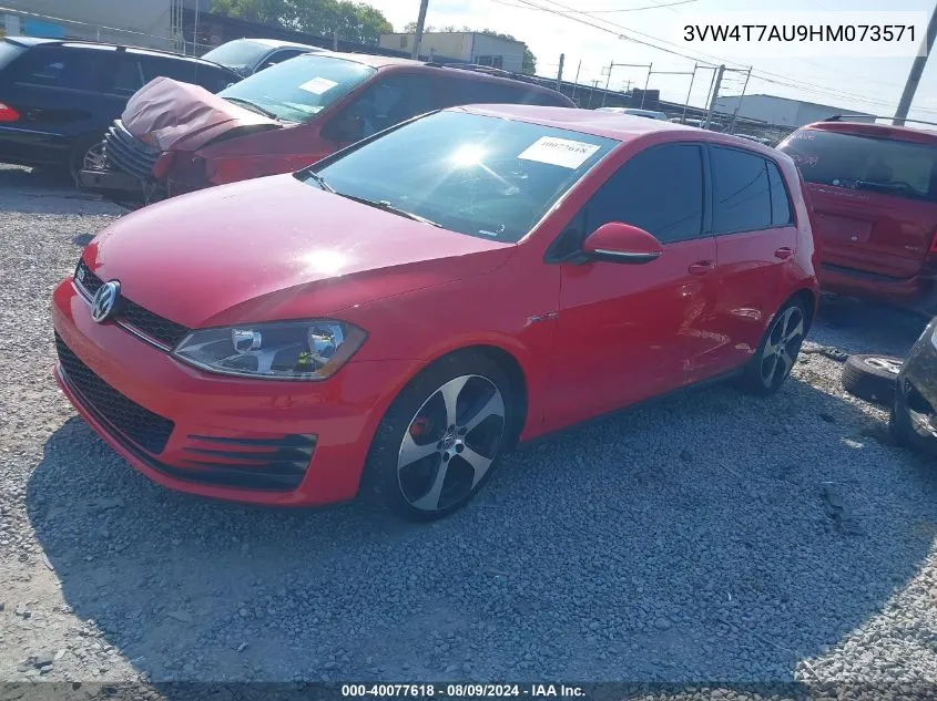 2017 Volkswagen Golf Gti Autobahn 4-Door/S 4-Door/Se 4-Door/Sport 4-Door VIN: 3VW4T7AU9HM073571 Lot: 40077618