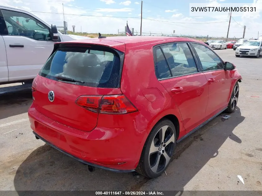 3VW5T7AU6HM055131 2017 Volkswagen Golf Gti Autobahn 4-Door/S 4-Door/Se 4-Door/Sport 4-Door