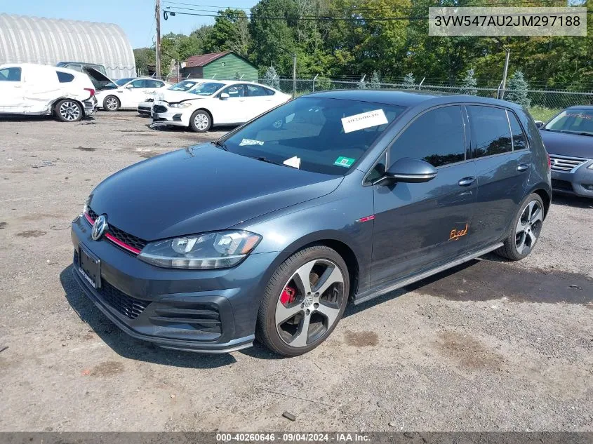 2018 Volkswagen Golf Gti 2.0T Autobahn/2.0T S/2.0T Se VIN: 3VW547AU2JM297188 Lot: 40260646