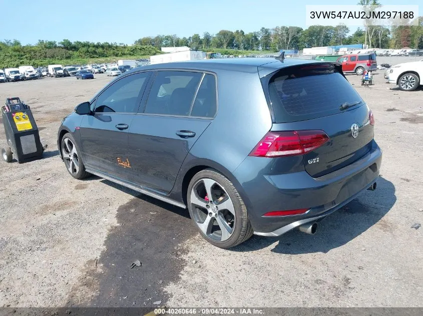 3VW547AU2JM297188 2018 Volkswagen Golf Gti 2.0T Autobahn/2.0T S/2.0T Se