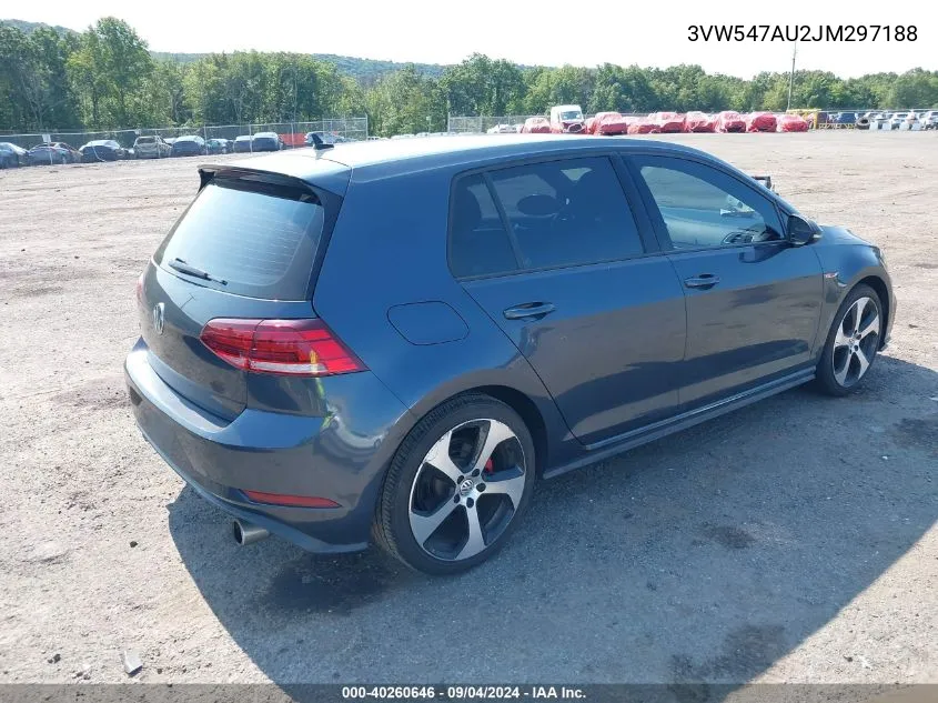 3VW547AU2JM297188 2018 Volkswagen Golf Gti 2.0T Autobahn/2.0T S/2.0T Se