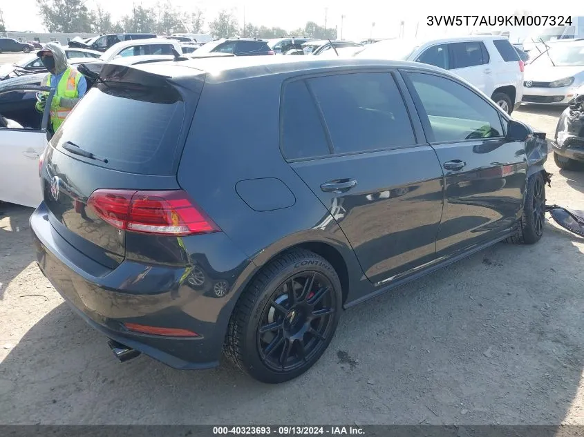 3VW5T7AU9KM007324 2019 Volkswagen Golf Gti