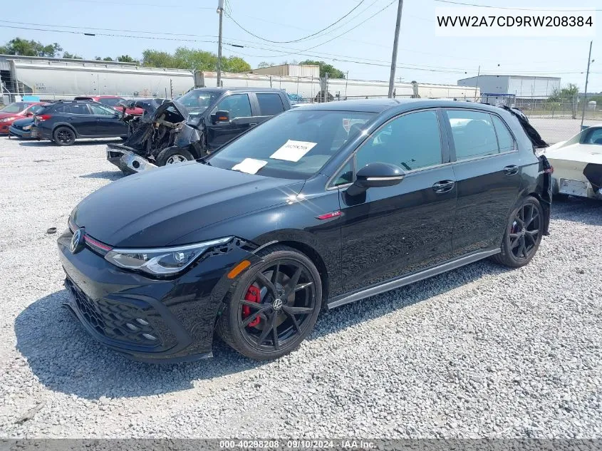 2024 Volkswagen Golf Gti Se VIN: WVW2A7CD9RW208384 Lot: 40298208