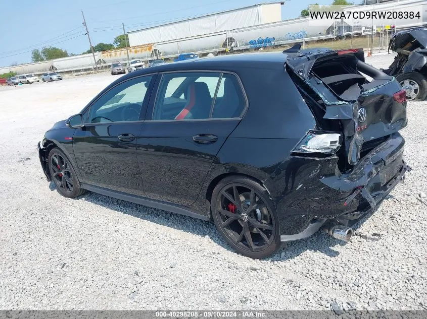 2024 Volkswagen Golf Gti Se VIN: WVW2A7CD9RW208384 Lot: 40298208