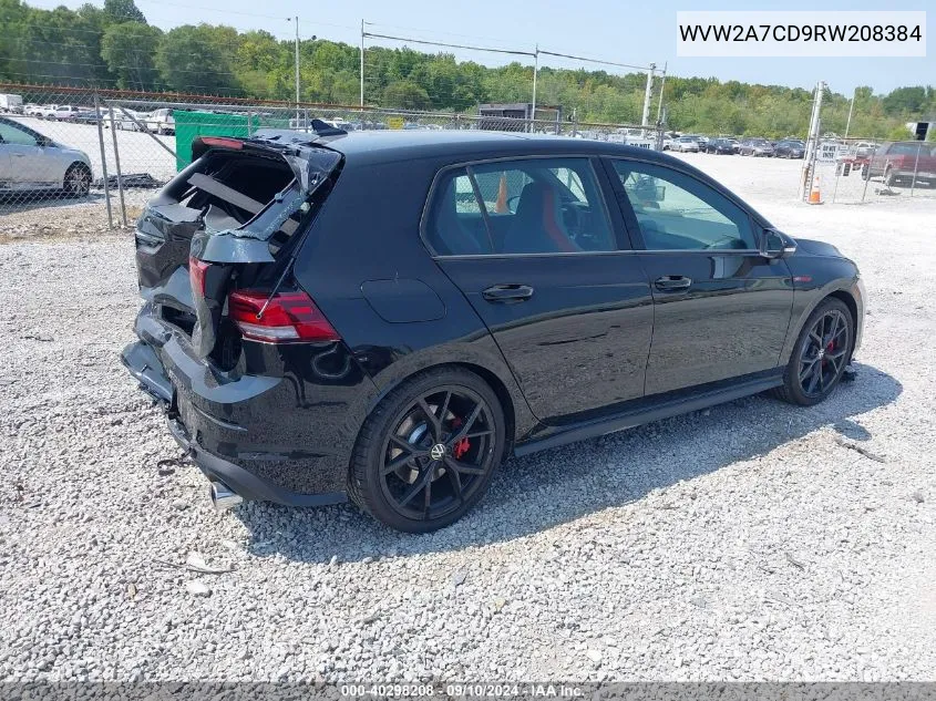 2024 Volkswagen Golf Gti Se VIN: WVW2A7CD9RW208384 Lot: 40298208