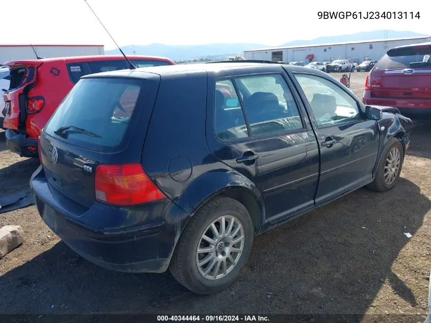 2003 Volkswagen Golf Gls Tdi VIN: 9BWGP61J234013114 Lot: 40344464