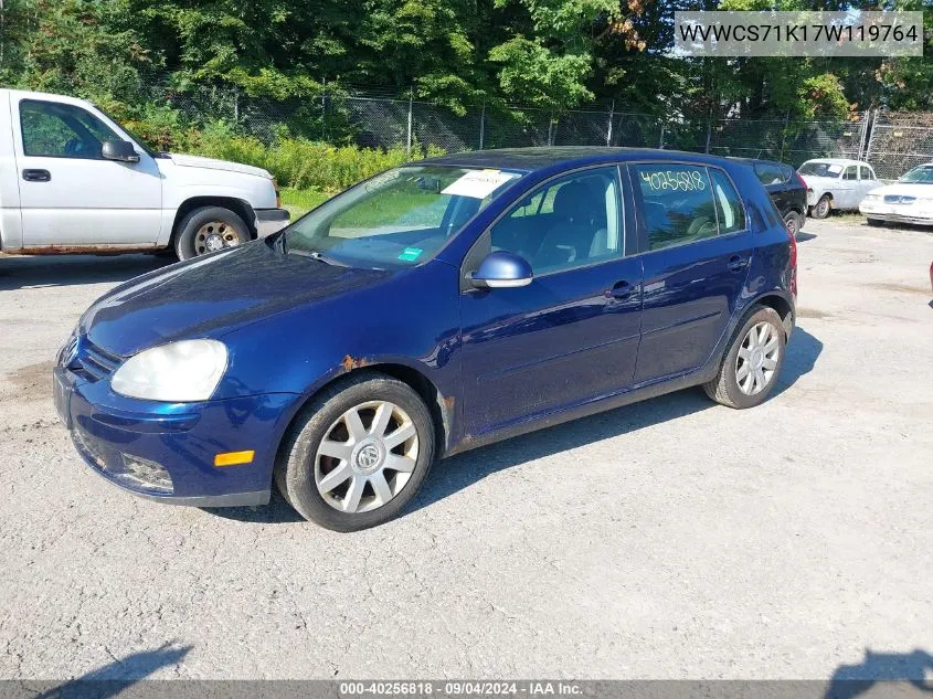 WVWCS71K17W119764 2007 Volkswagen Rabbit 4-Door