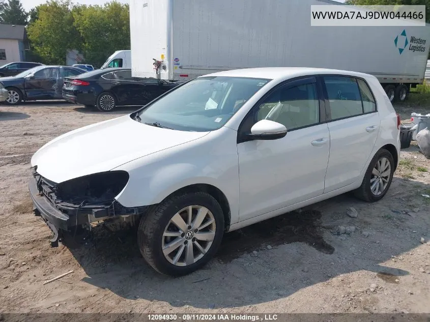 2013 Volkswagen Golf VIN: WVWDA7AJ9DW044466 Lot: 12094930