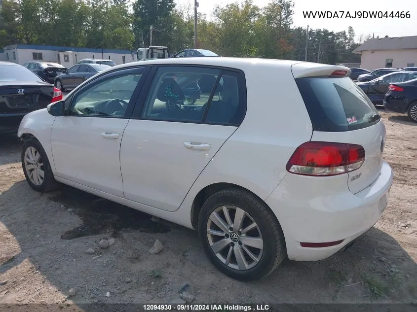 2013 Volkswagen Golf VIN: WVWDA7AJ9DW044466 Lot: 12094930