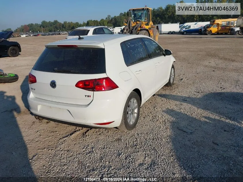 3VW217AU4HM046369 2017 Volkswagen Golf