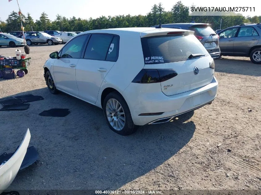 3VWG17AU0JM275711 2018 Volkswagen Golf Tsi S/Tsi Se