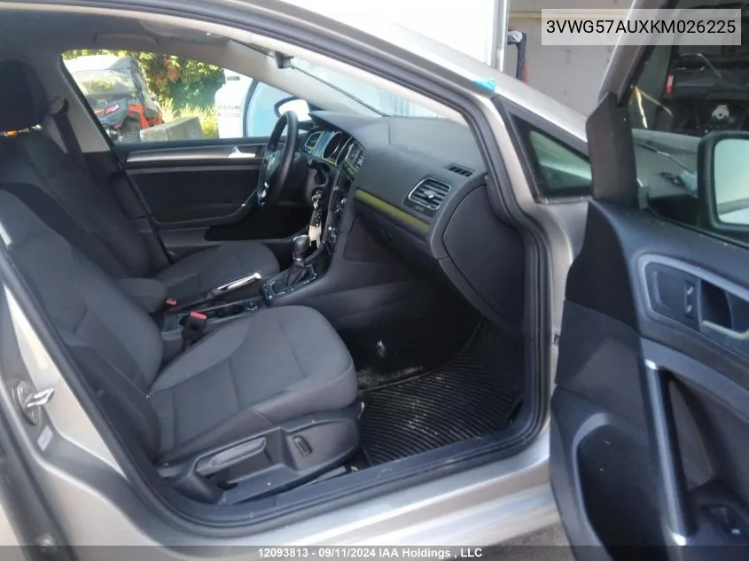 3VWG57AUXKM026225 2019 Volkswagen Golf