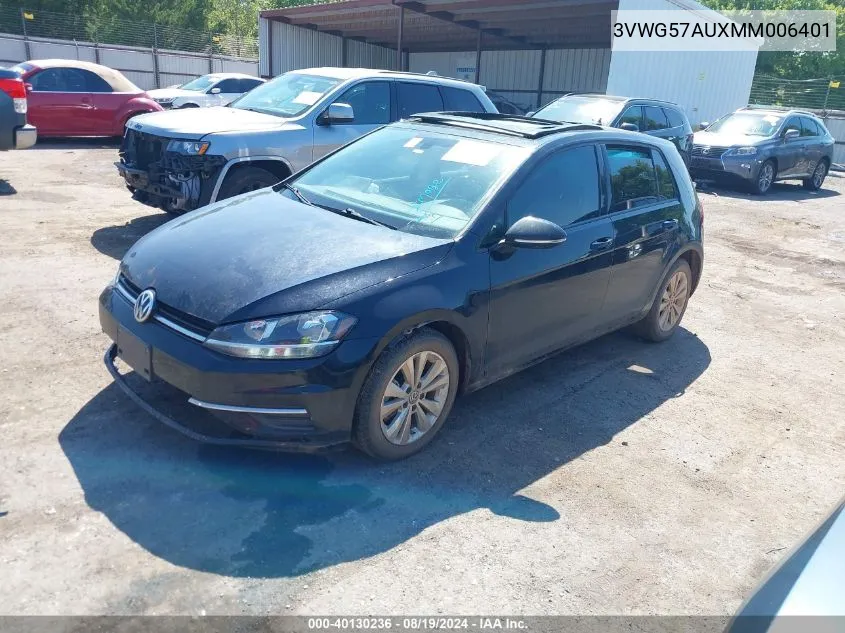 3VWG57AUXMM006401 2021 Volkswagen Golf 1.4T Tsi