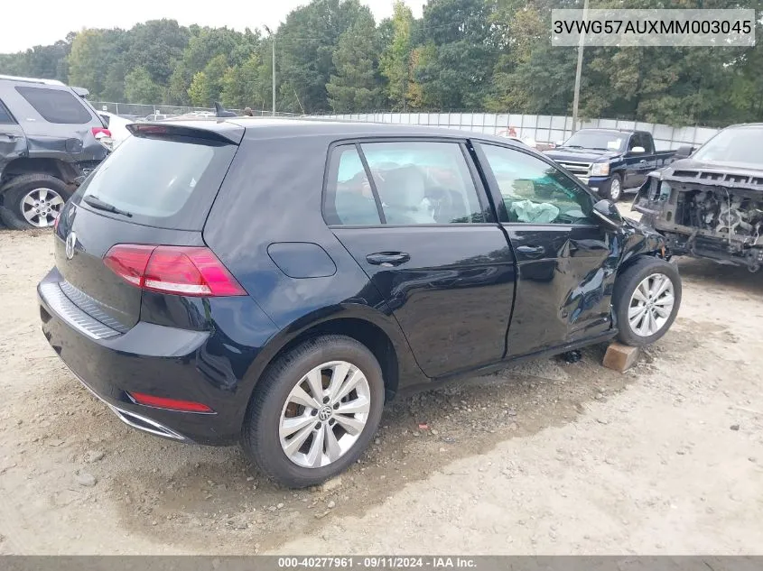 3VWG57AUXMM003045 2021 Volkswagen Golf 1.4T Tsi