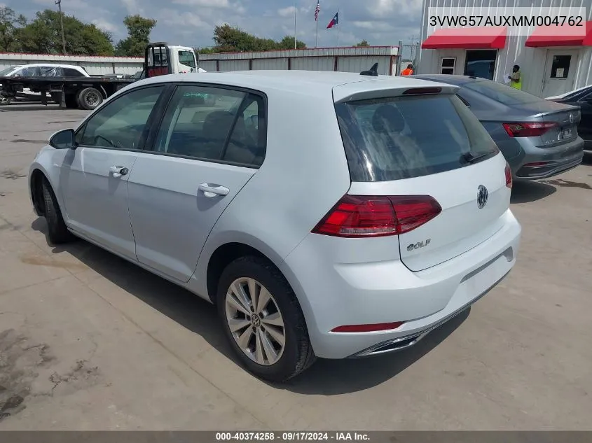 3VWG57AUXMM004762 2021 Volkswagen Golf 1.4T Tsi