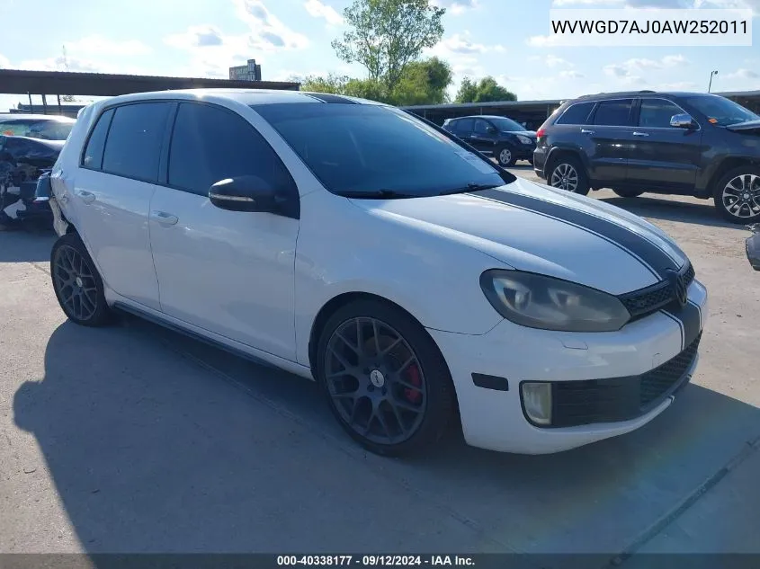 WVWGD7AJ0AW252011 2010 Volkswagen Gti 4-Door